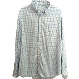 Peter Millar Crown Casual Button Up Shirt Mens XL Plaid Long Sleeve Pocket-lp700